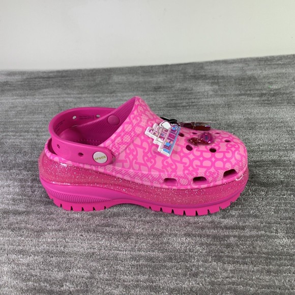 Crocs Barbie The Movie Mega Crush Clog Pink Women's Size 6W - Picture 4 of 8